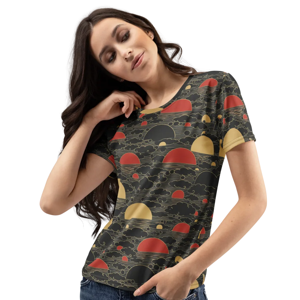 Midnight Sundown on Women's Crew Neck T-Shirt — Left Front