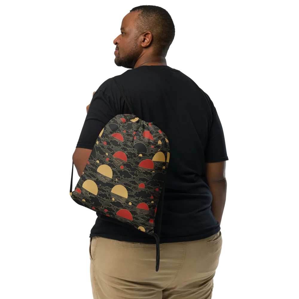 Midnight Sundown on Drawstring Bag — Front
