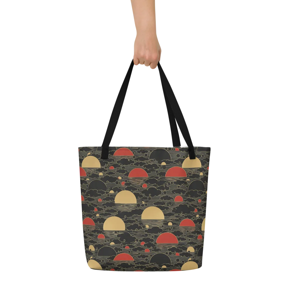 Midnight Sundown on Large Tote Bag W/ Pocket — Front