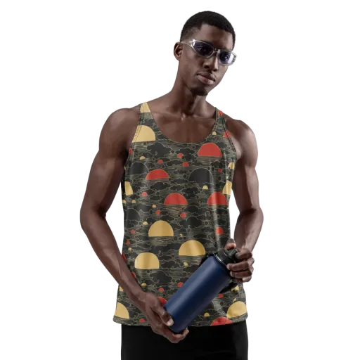Midnight Sundown on a Men's Tank Top