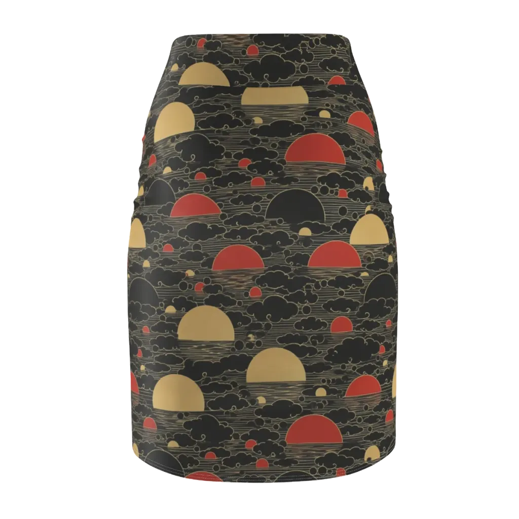 Midnight Sundown on Pencil Skirt — Back
