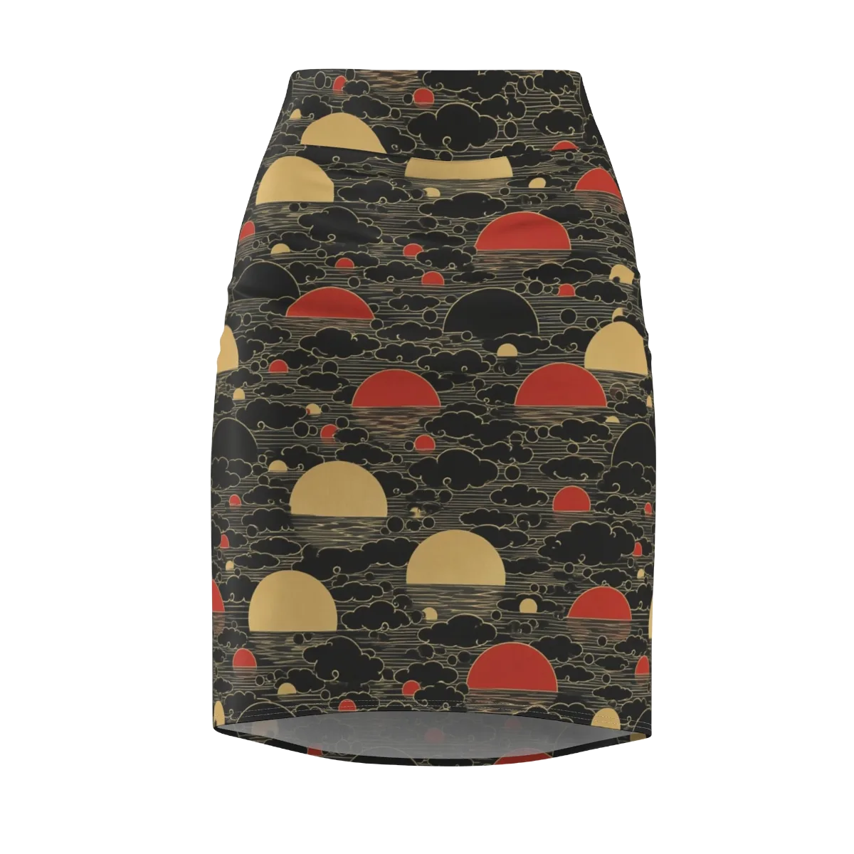 Midnight Sundown on Pencil Skirt — Front