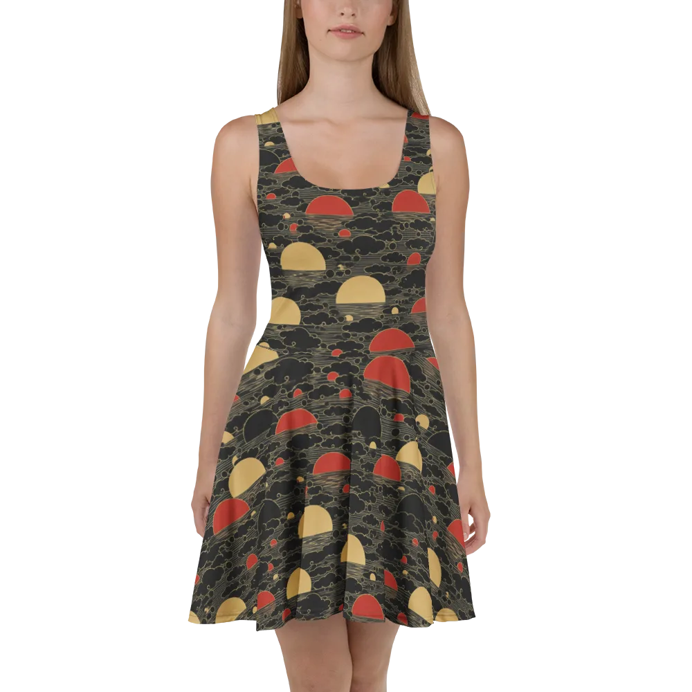 Midnight Sundown on Skater Dress — Front