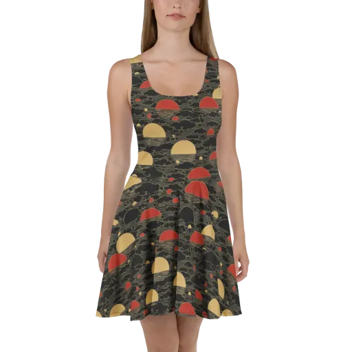 Midnight Sundown on a Skater Dress