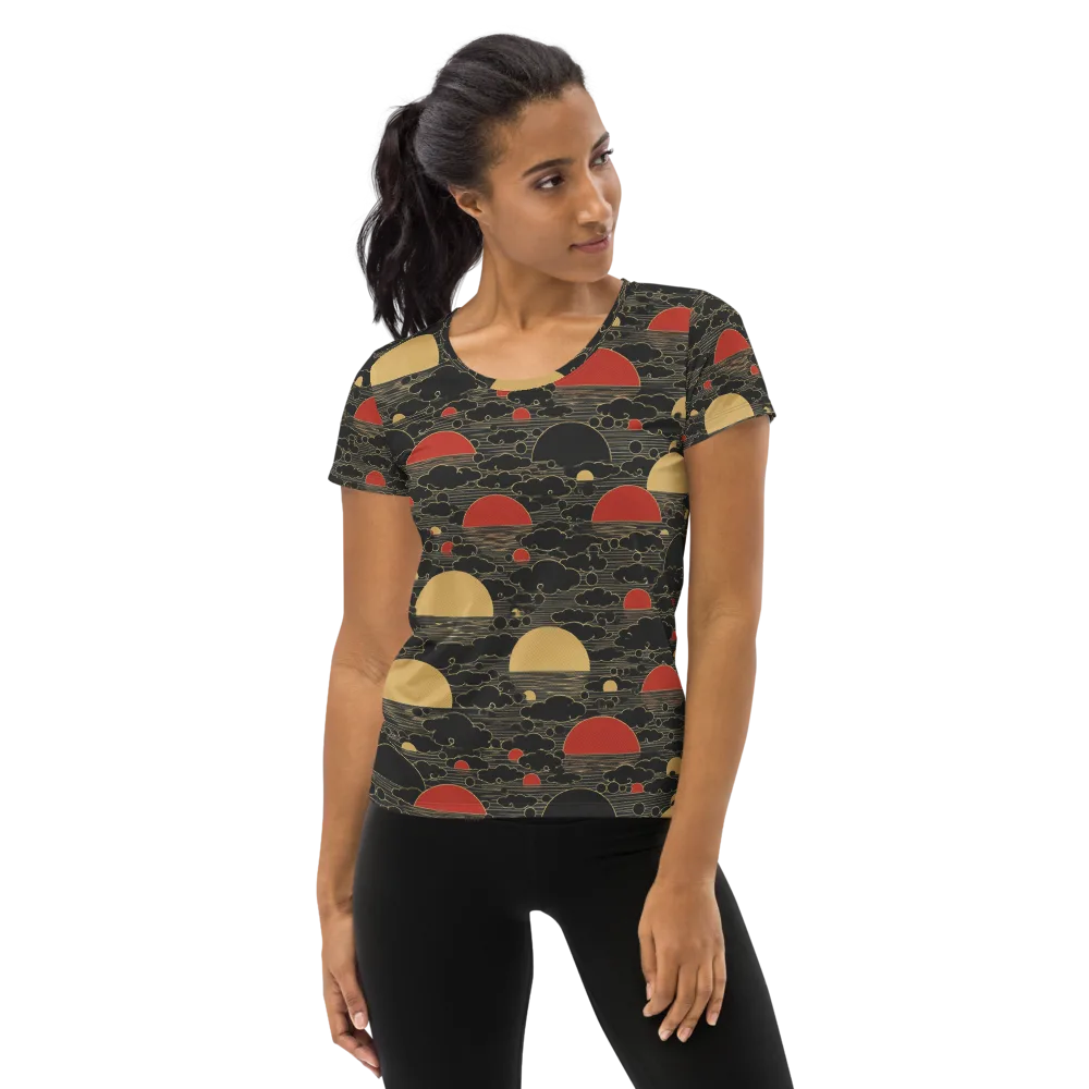 Midnight Sundown on Women's Athletic T-Shirt — Front