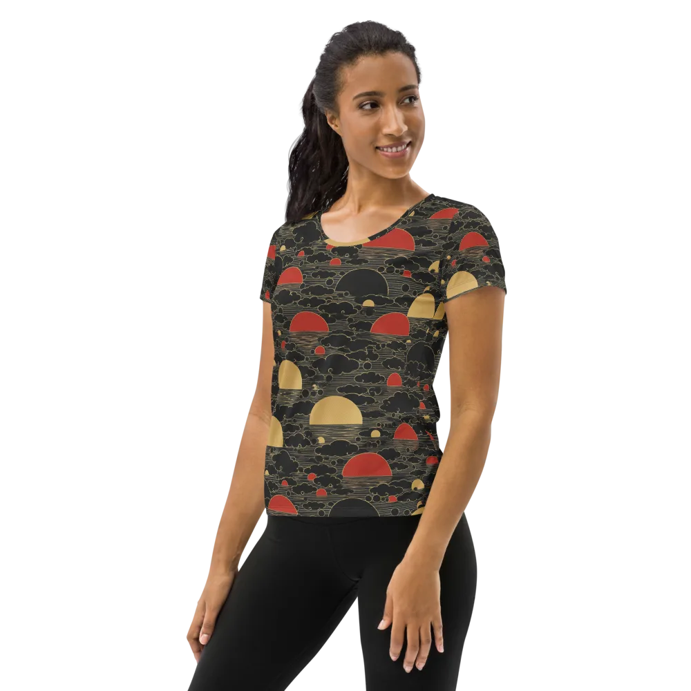 Midnight Sundown on Women's Athletic T-Shirt — Left