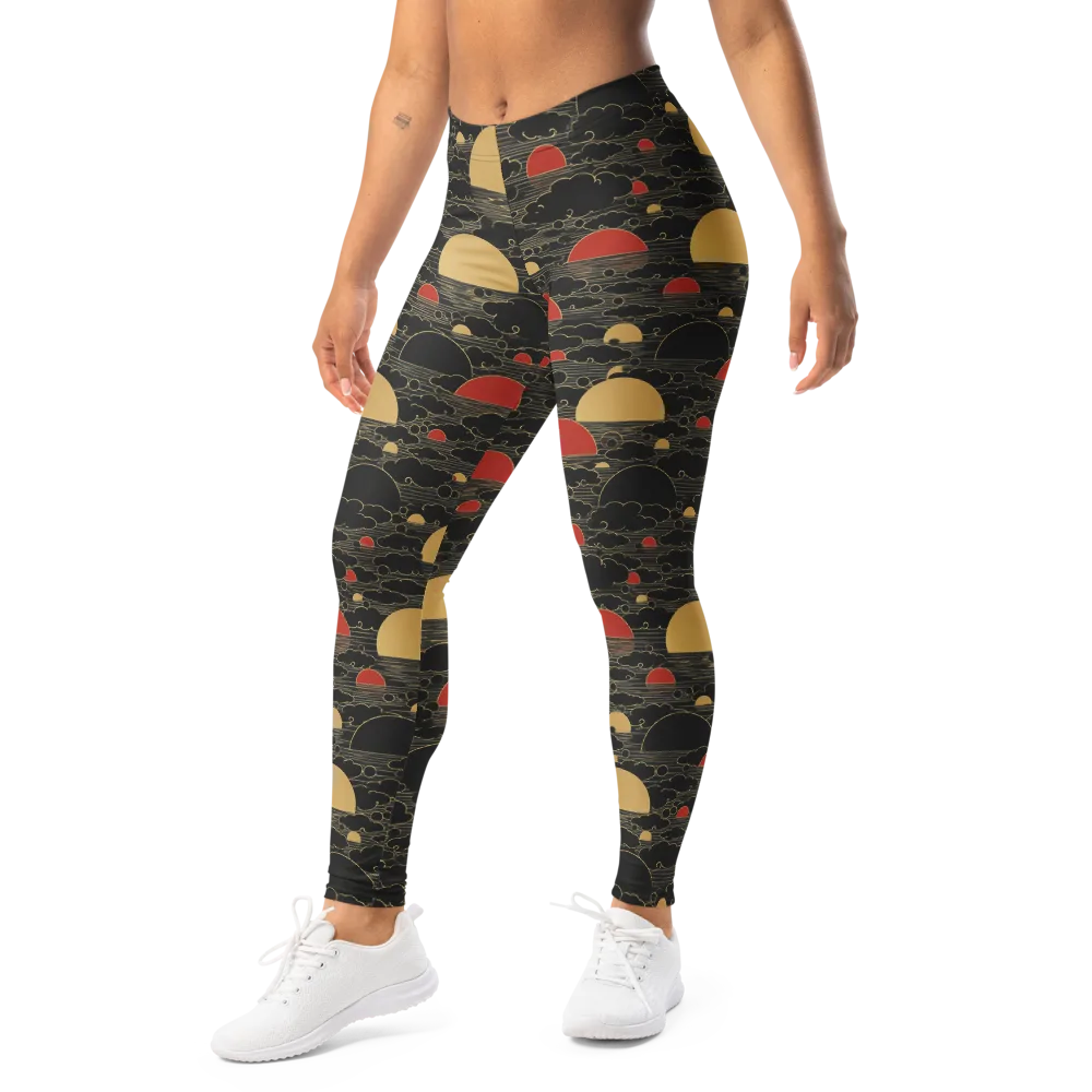 Midnight Sundown on Leggings — Left Front