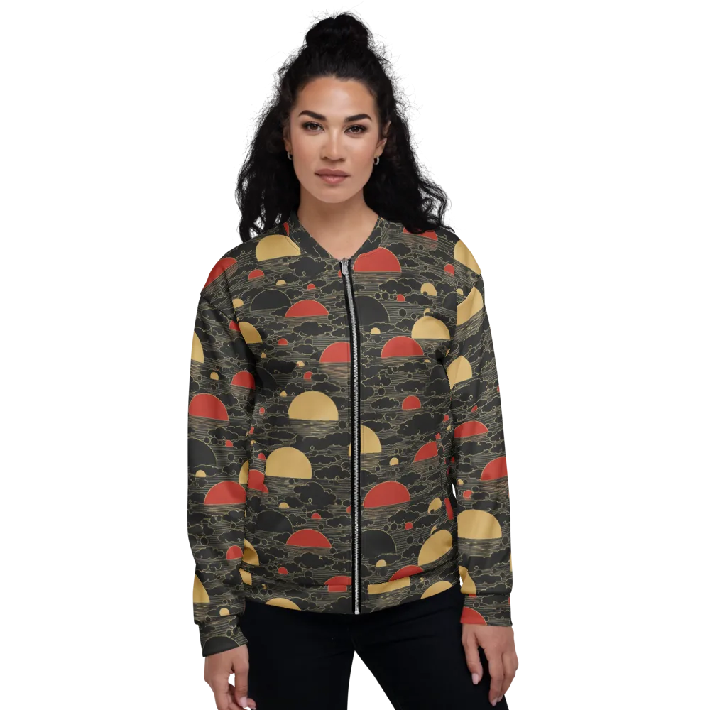 Midnight Sundown on Bomber Jacket — Front