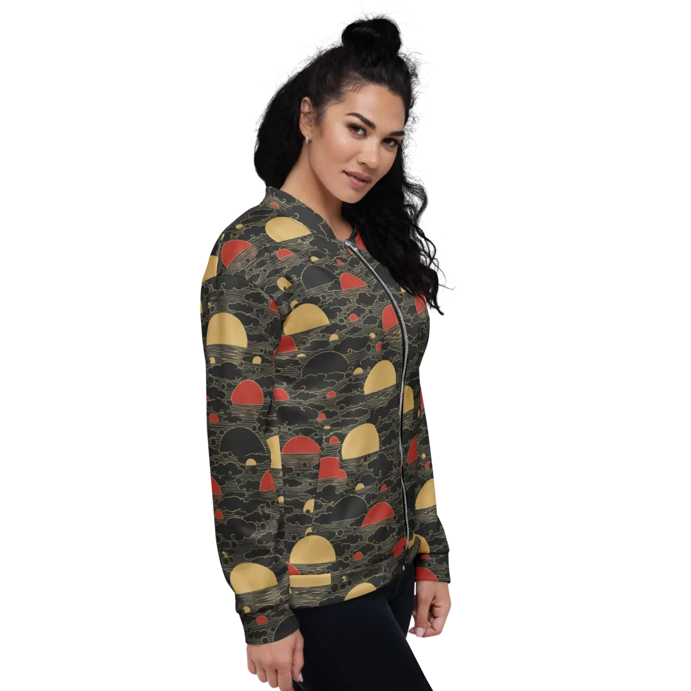Midnight Sundown on Bomber Jacket — Right