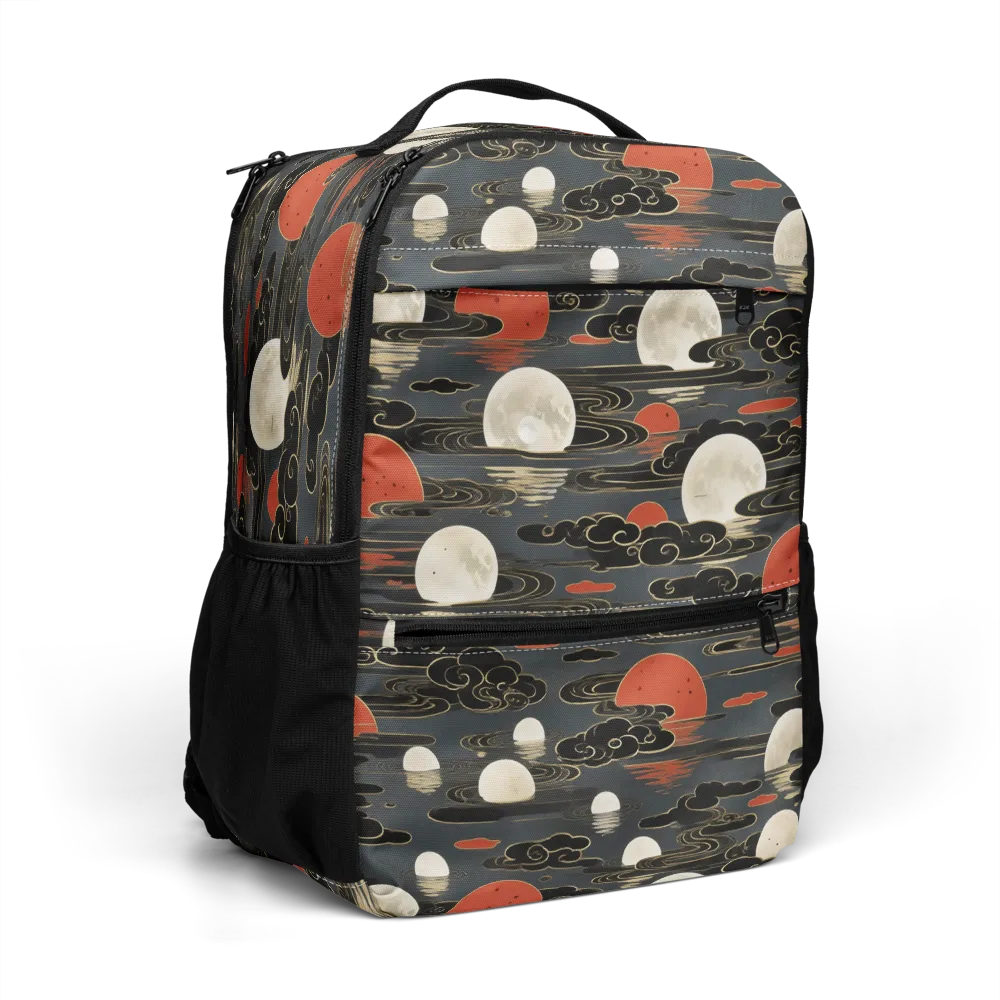 Moonlit Koi Pond on Utility Backpack — Right Front