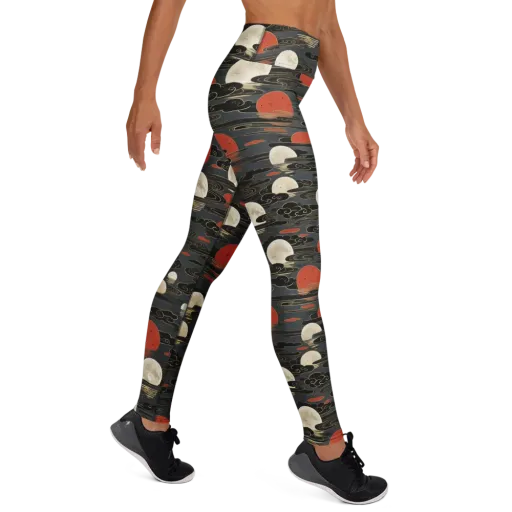 Moonlit Koi Pond on a Yoga Leggings