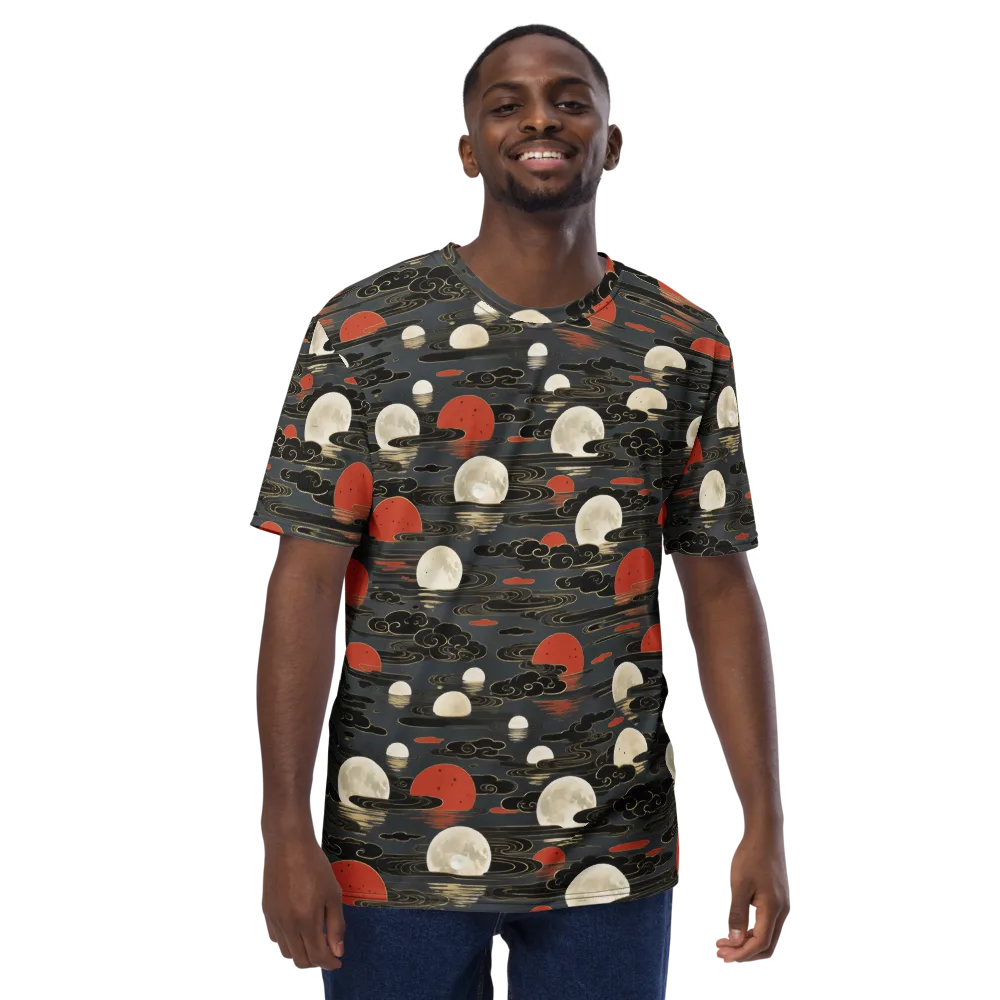 Moonlit Koi Pond on Men's Crew Neck T-Shirt — Front