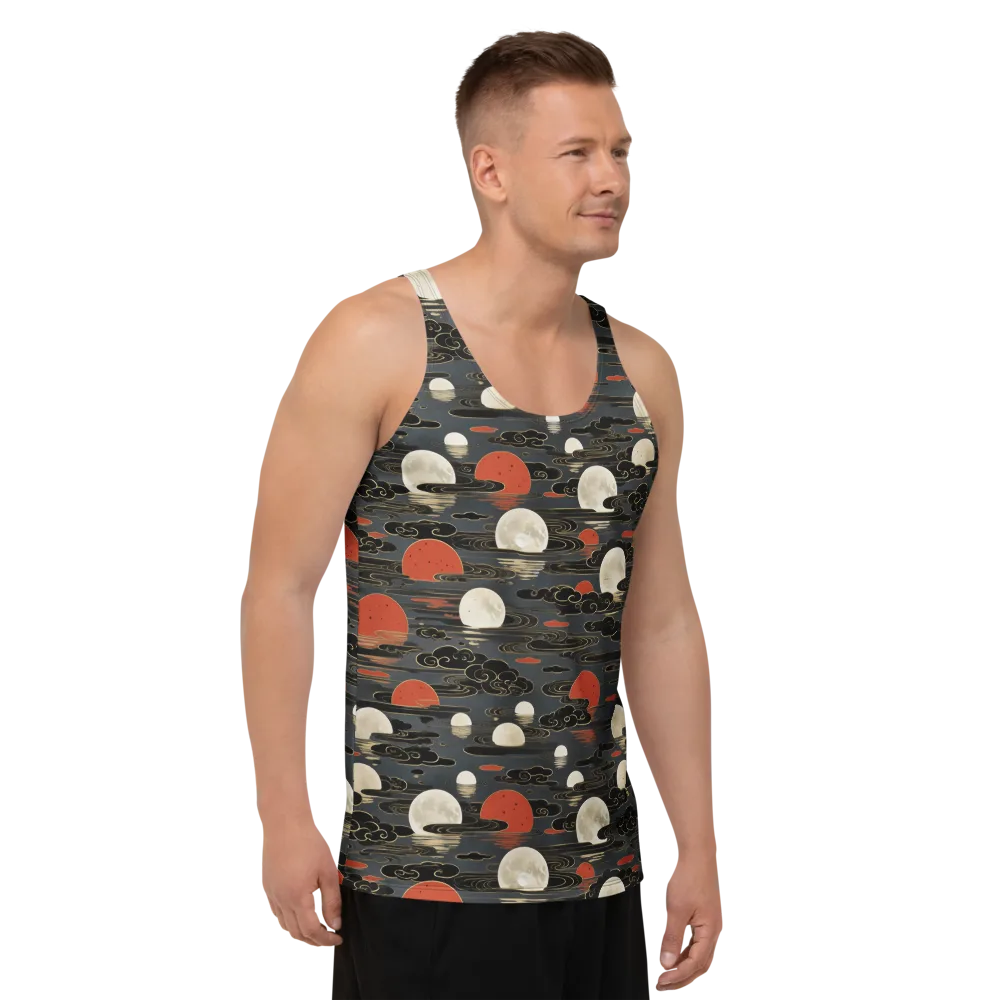 Moonlit Koi Pond on Men's Tank Top — Right Front