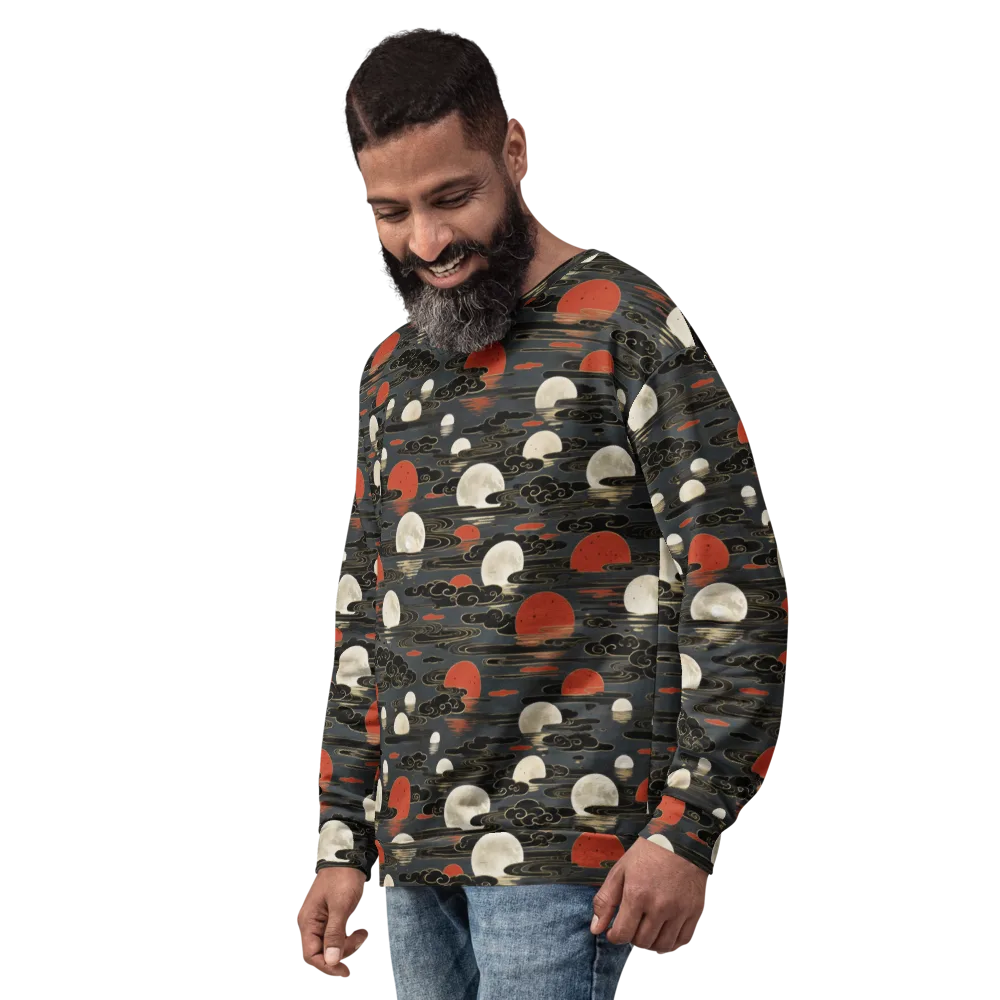 Moonlit Koi Pond on Sweatshirt — Left Front