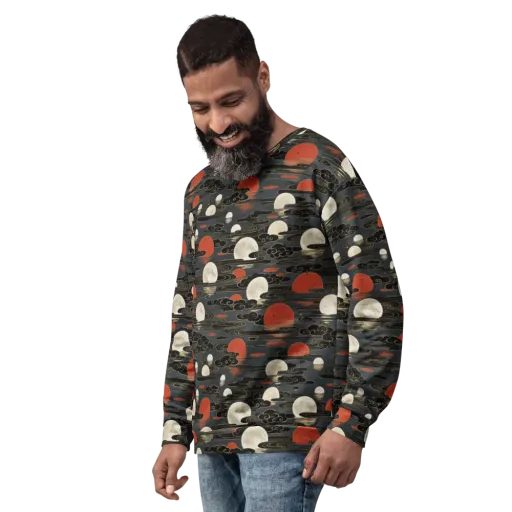 Moonlit Koi Pond on a Sweatshirt