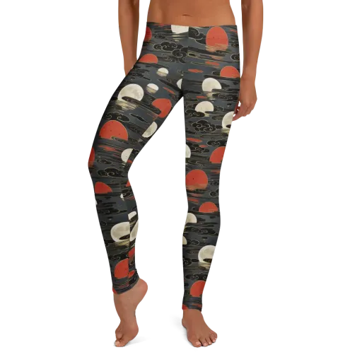 Moonlit Koi Pond on a Leggings