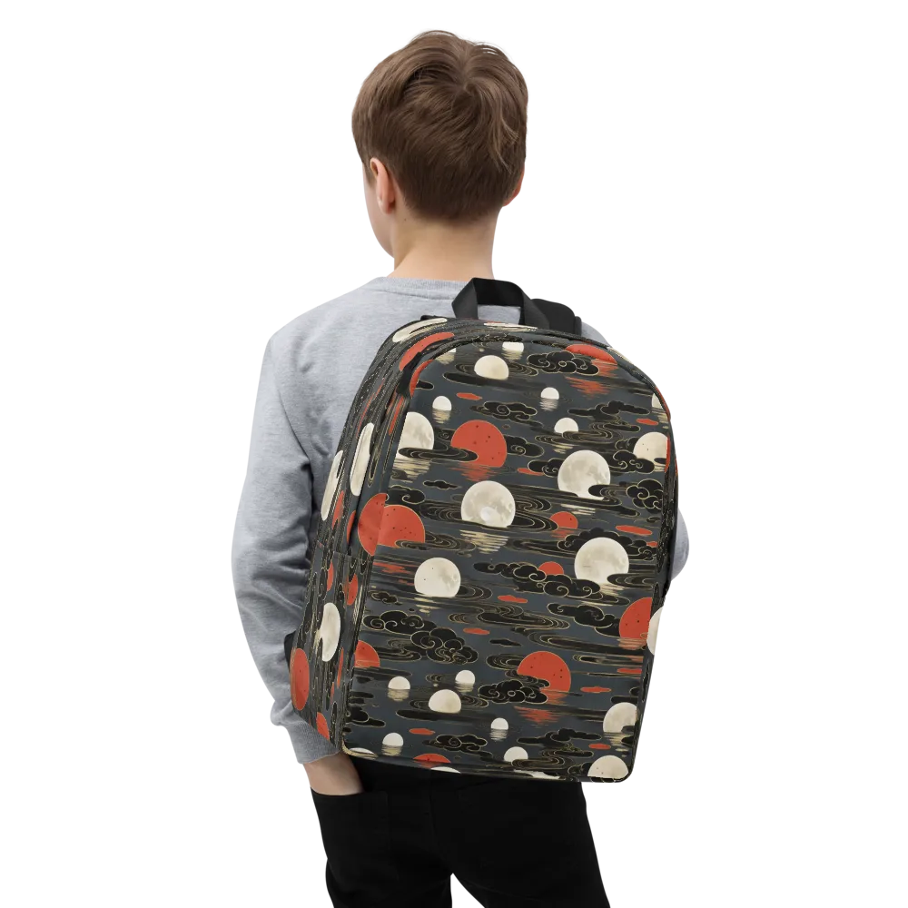 Moonlit Koi Pond on Minimalist Backpack — Zoomed-in
