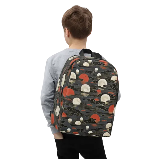 Moonlit Koi Pond on a Minimalist Backpack