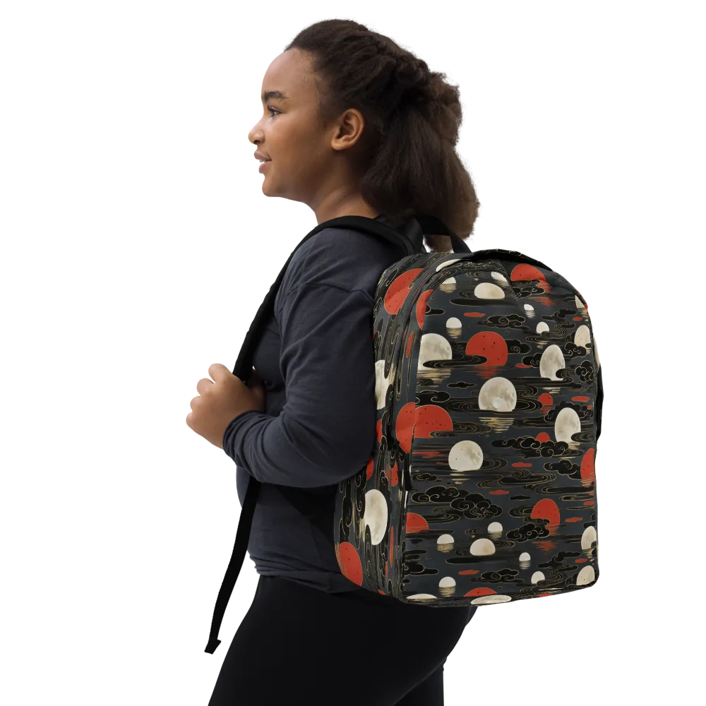 Moonlit Koi Pond on Minimalist Backpack — Right Front