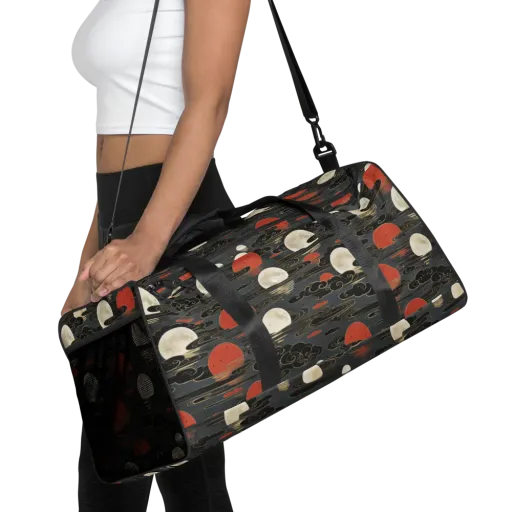 Moonlit Koi Pond on a Duffle Bag