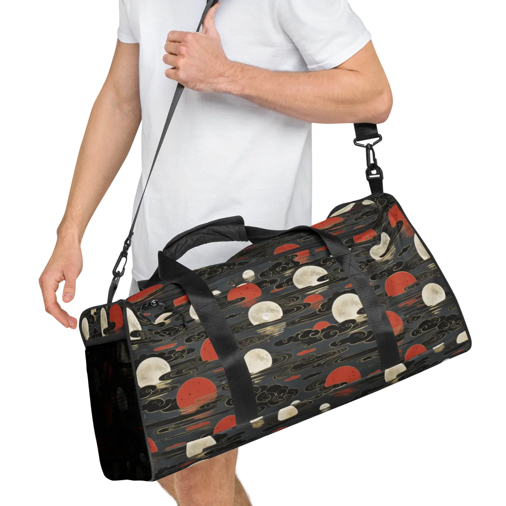 Moonlit Koi Pond on Duffle Bag — Right Front