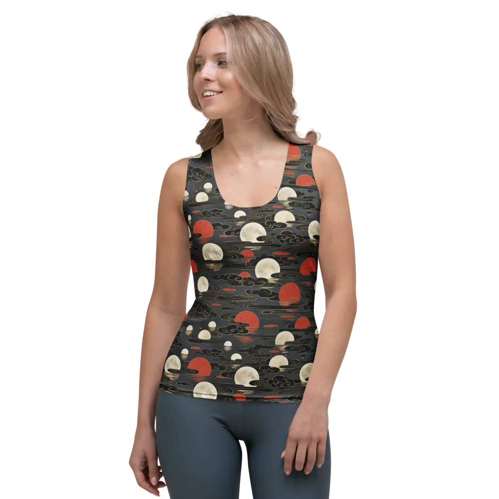 Moonlit Koi Pond on Women's Tank Top — Front