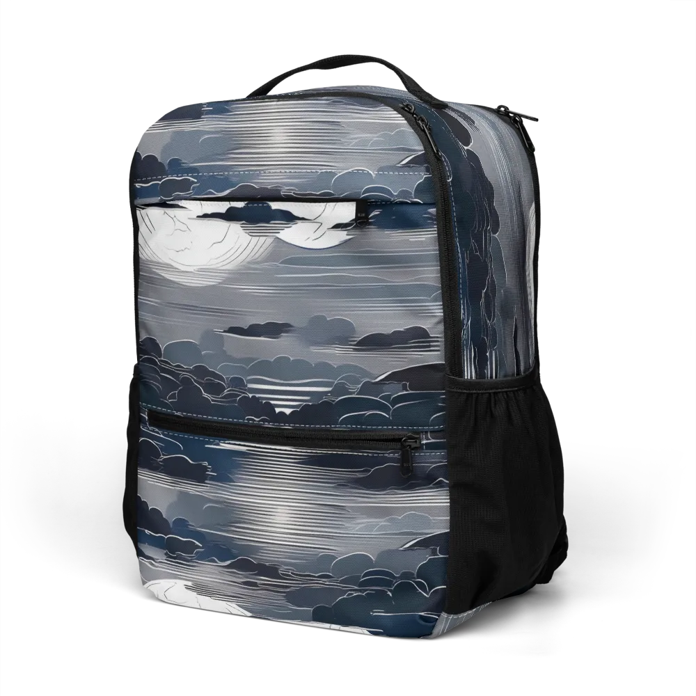 Midnight Waterline on Utility Backpack — Left Front
