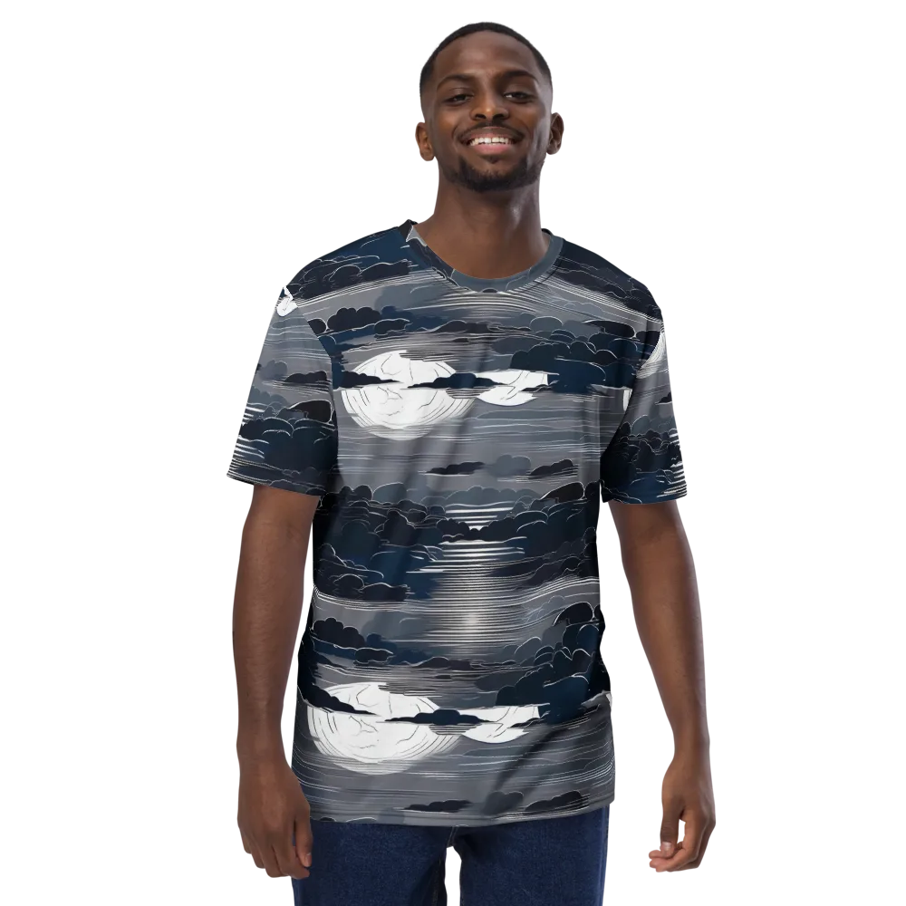 Midnight Waterline on Men's Crew Neck T-Shirt — Front