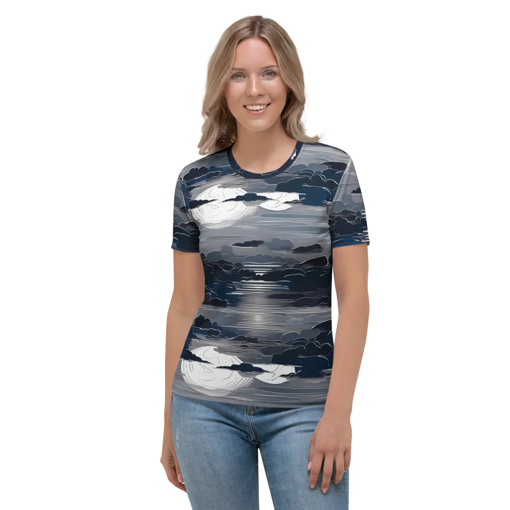 Midnight Waterline on Women's Crew Neck T-Shirt — Front