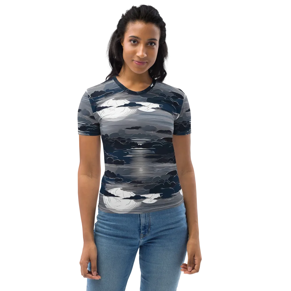 Midnight Waterline on Women's Crew Neck T-Shirt — Front