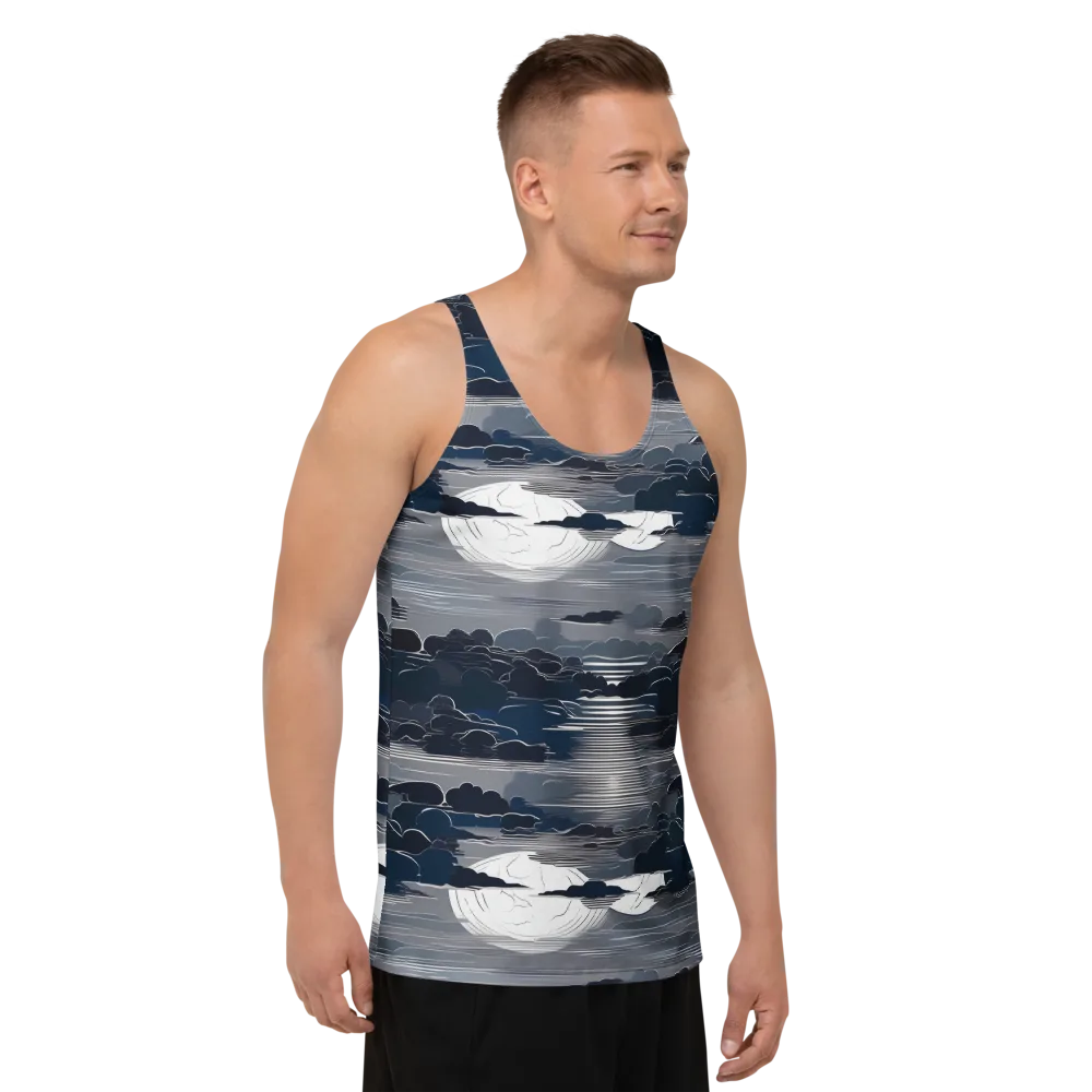 Midnight Waterline on Men's Tank Top — Right Front