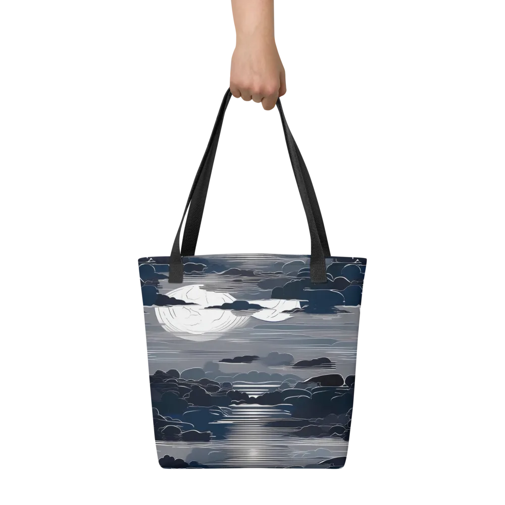 Midnight Waterline on Tote Bag — Front
