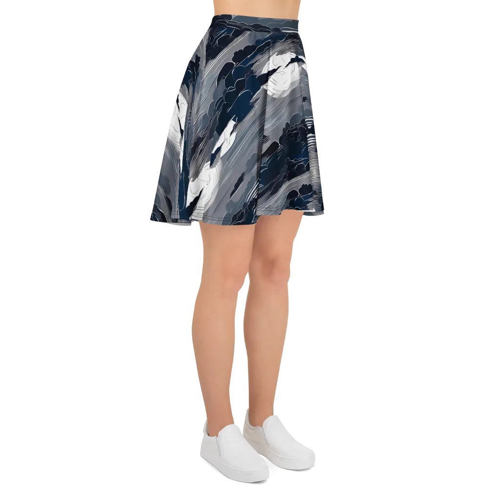 Midnight Waterline on Skater Skirt — Right