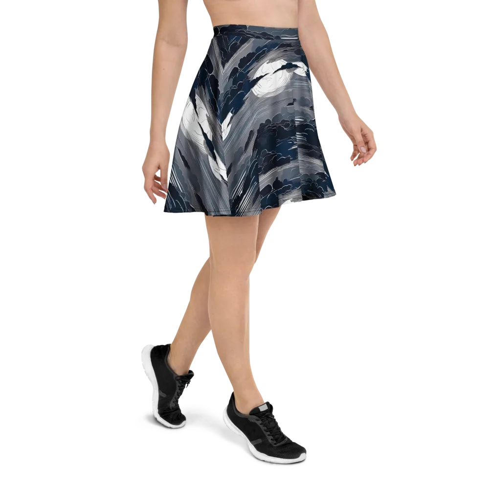 Midnight Waterline on Skater Skirt — Right