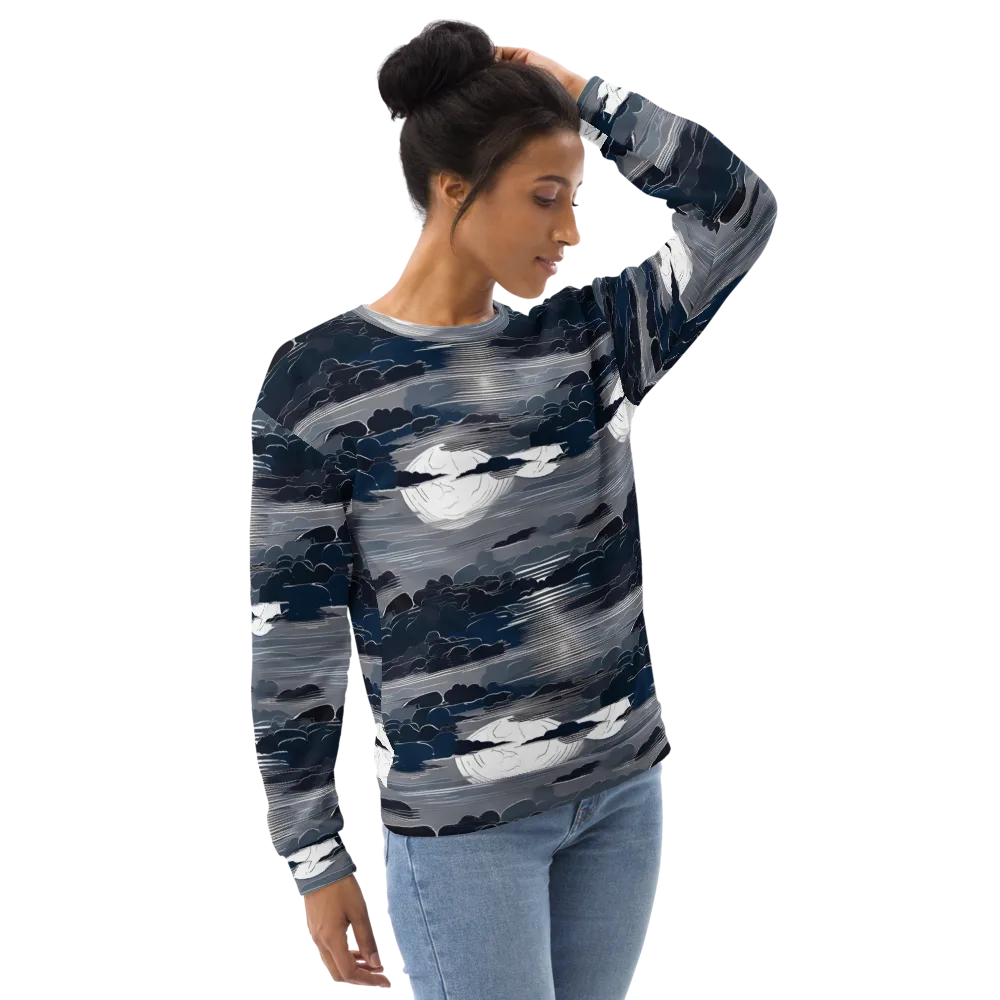 Midnight Waterline on Sweatshirt — Right Front
