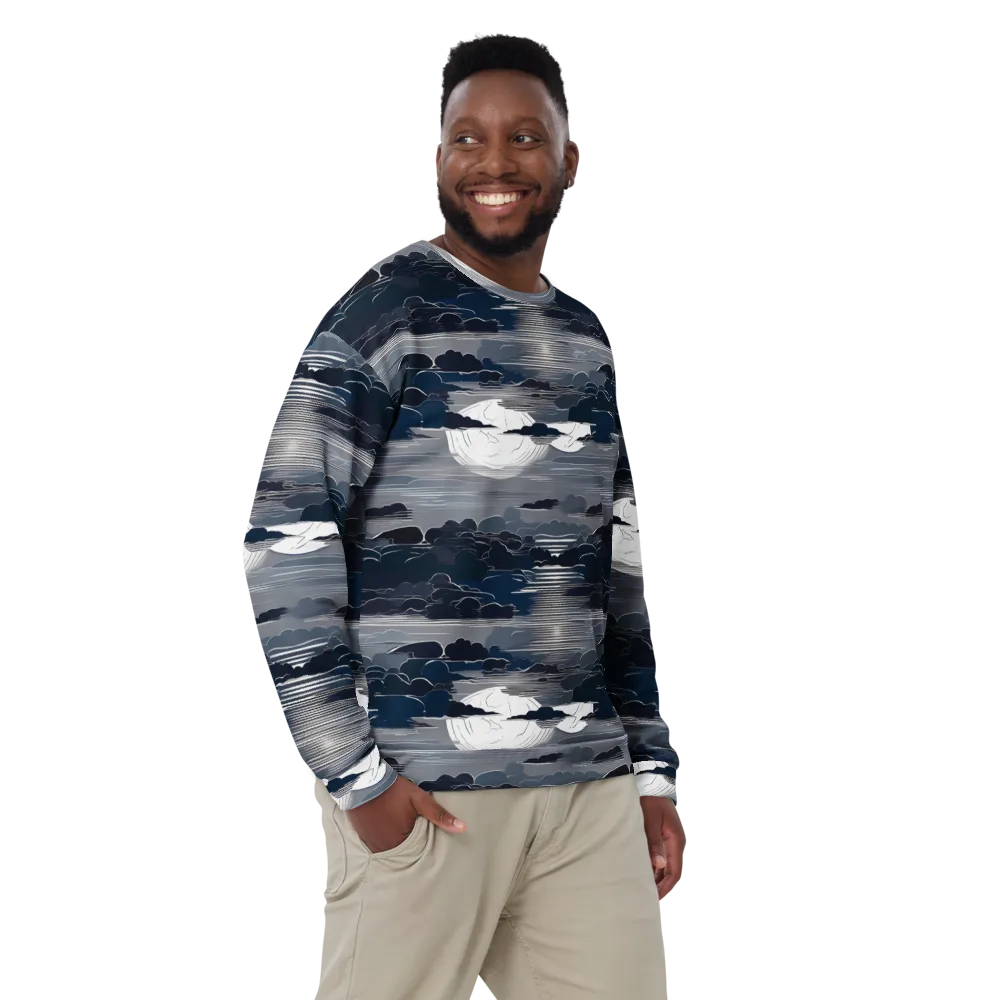 Midnight Waterline on Sweatshirt — Front