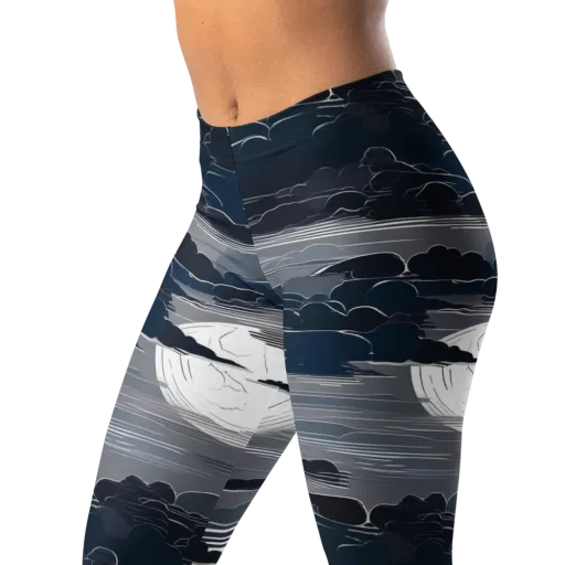 Midnight Waterline on a Leggings