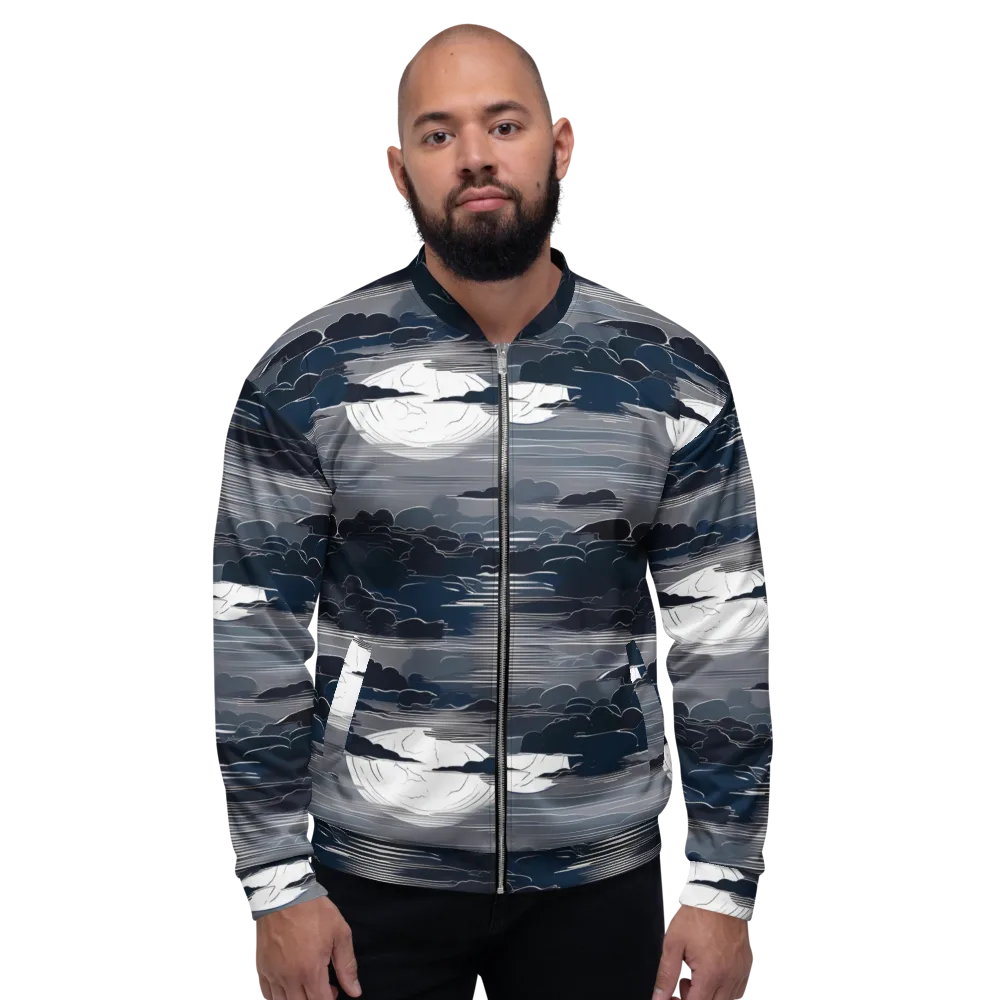 Midnight Waterline on Bomber Jacket — Front