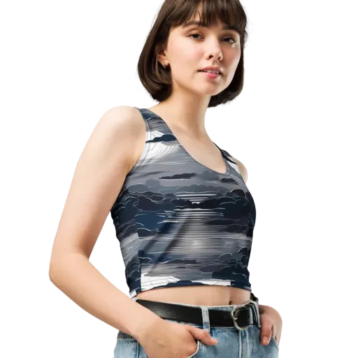 Midnight Waterline on a Crop Top
