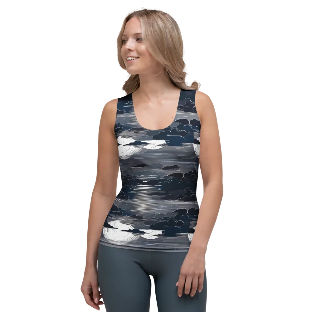 Midnight Waterline on Women's Tank Top — Front
