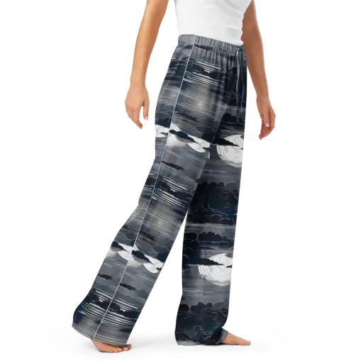 Midnight Waterline on a Women's Pajama Pants