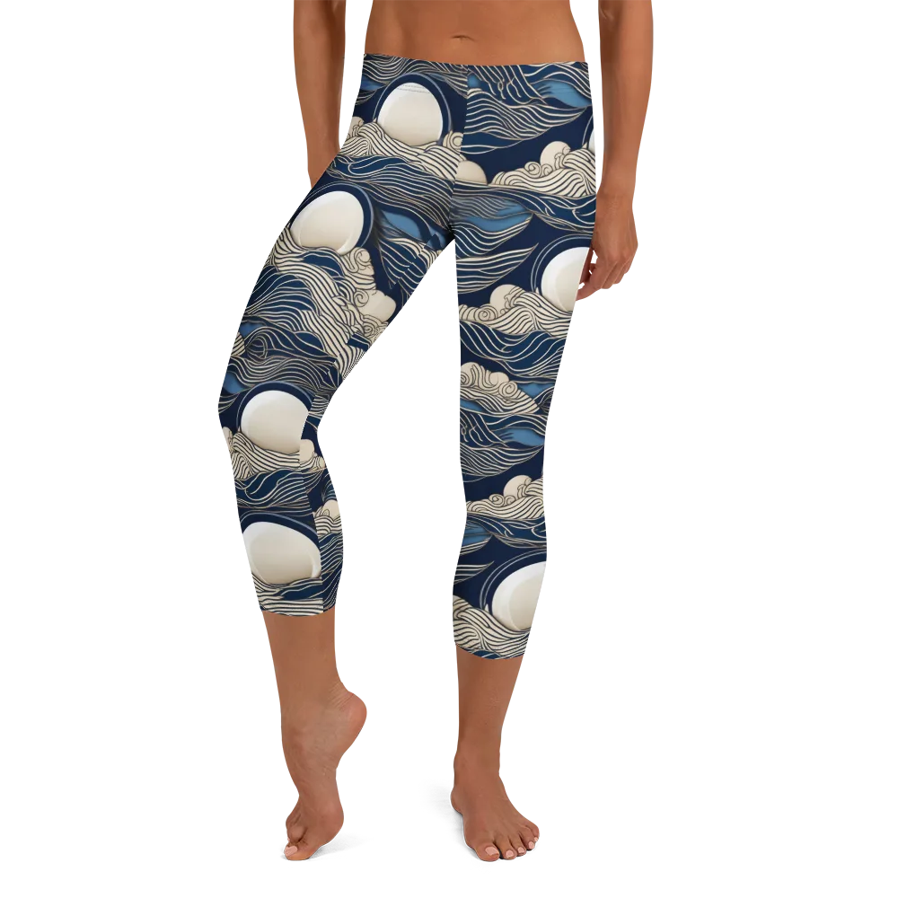 Celestial Breakers on Capri Leggings — Front