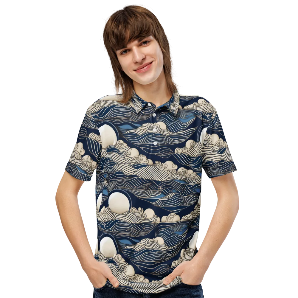 Celestial Breakers on Men's Slim Fit Polo Shirt — Front