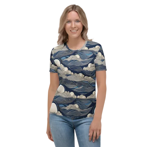 Celestial Breakers on a Women's Crew Neck T-Shirt