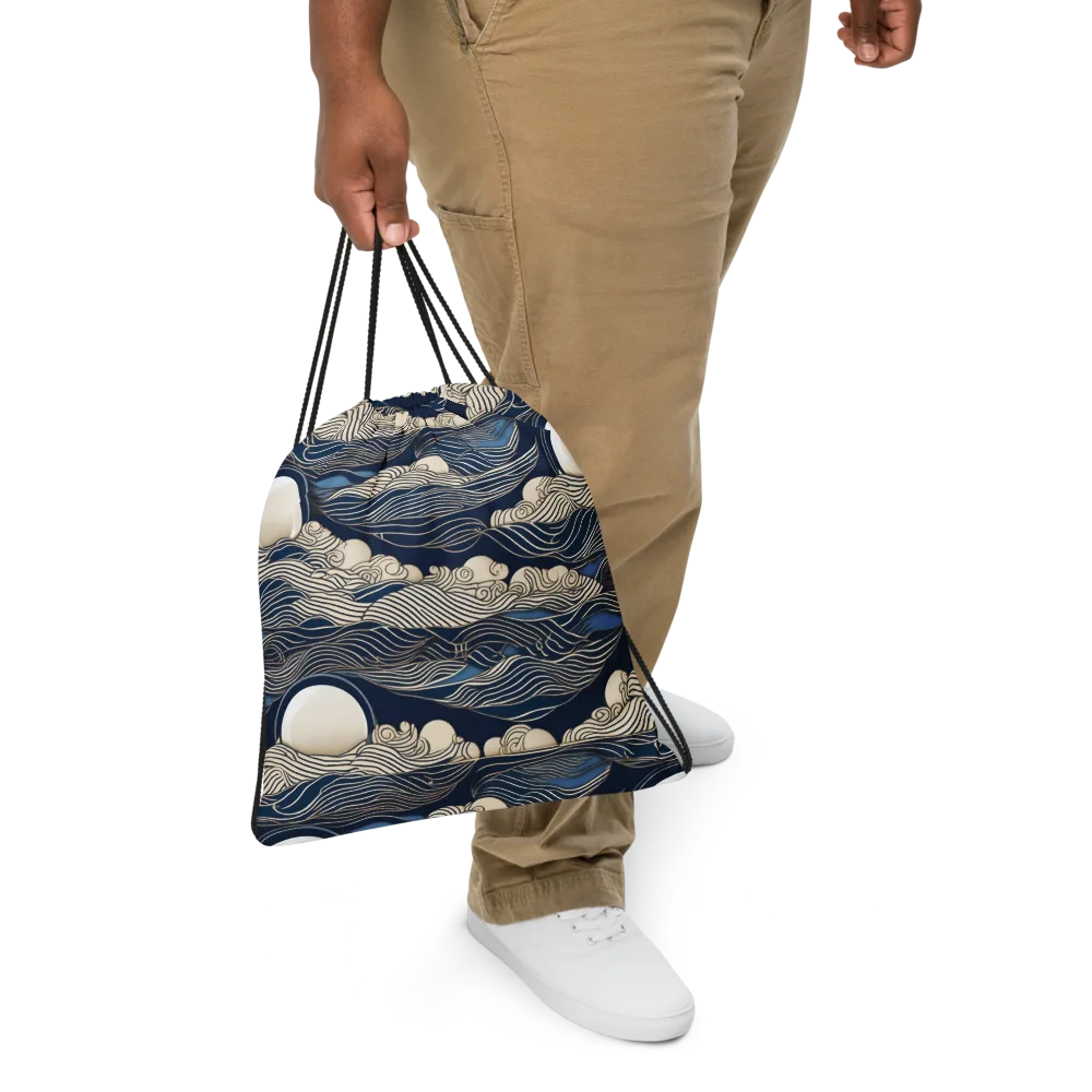 Celestial Breakers on Drawstring Bag — Front
