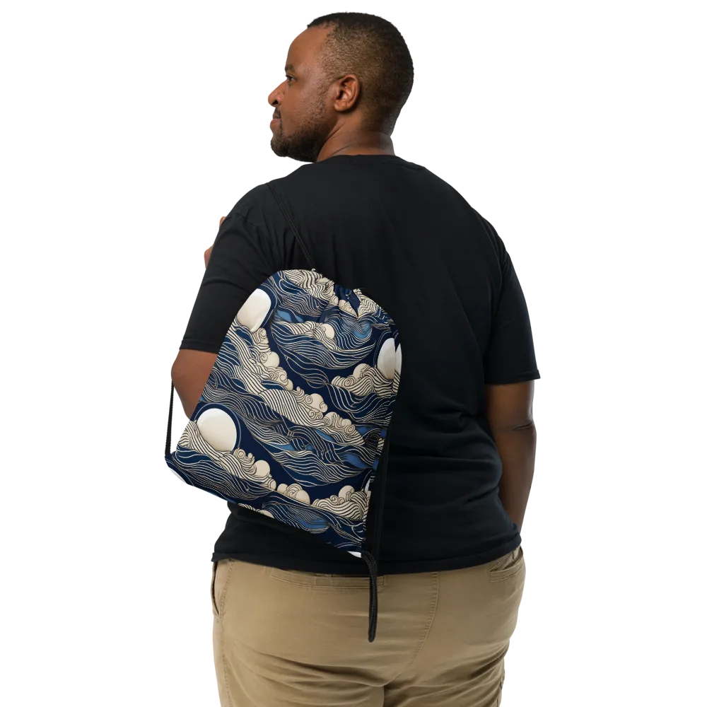 Celestial Breakers on Drawstring Bag — Front