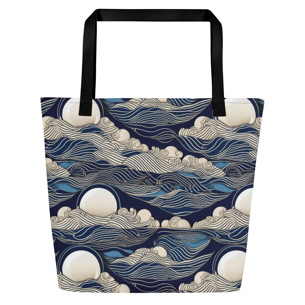 Celestial Breakers on Large Tote Bag W/ Pocket — Front