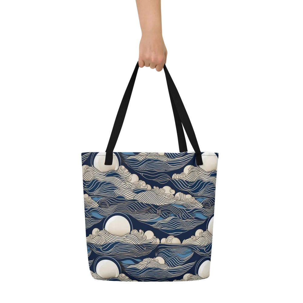 Celestial Breakers on Large Tote Bag W/ Pocket — Front