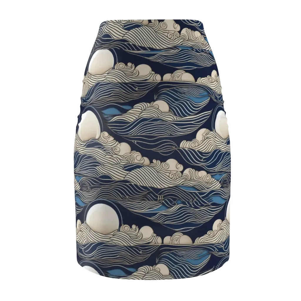 Celestial Breakers on Pencil Skirt — Back