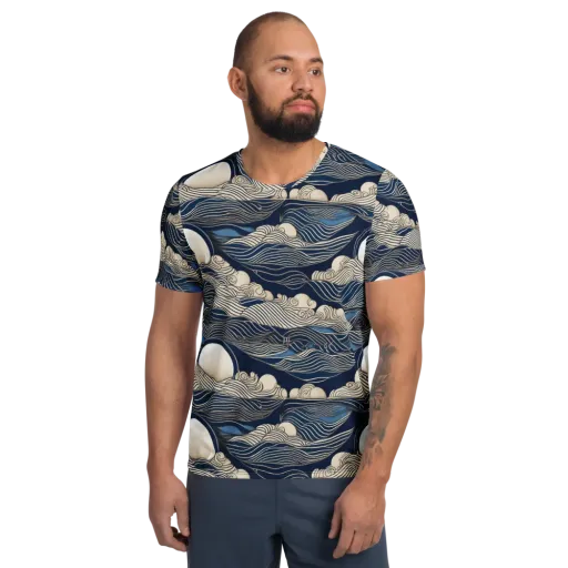 Celestial Breakers on a Men's Athletic T-Shirt